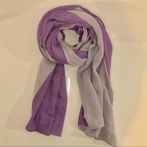 BNWOT Rebecca Minkoff Colorblock Scarf – Purple & Grey